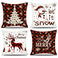 1 x Brand New BIHEE Christmas cushion cover 45 x 45 cm decorative cushion covers set of 4 Christmas decoration cushion cover for sofa bedroom garden outdoor - RRP €19.15