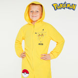 1 x RAW Customer Returns Pokemon Onesie for Boys, 4-14 Years, Overall Jumpsuit Boys - Cuddly Suit Children for Children - Pajamas Boys Yellow, 7-8 Years  - RRP €25.09