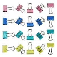 1 x RAW Customer Returns FZGUSYAF 85 Pieces Double Clip Clamps 15MM 19MM 25MM Assorted Colors Document Clips - RRP €7.92