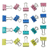 1 x RAW Customer Returns FZGUSYAF 85 Pieces Double Clip Clamps 15MM 19MM 25MM Assorted Colors Document Clips - RRP €7.92