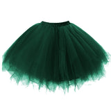 14 x Brand New Girstunm women s tutu tulle skirt 50s vintage tulle skirt petticoat multicolored bubble dance dress skirt underskirt tutu short ballet dark green medium - RRP €386.4