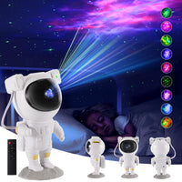 1 x RAW Customer Returns Astronaut starry sky projector, LED night light galaxy projector with 17 modes, timer and remote control, bedroom ceiling projection lamp star projector, gift for children and adults - RRP €35.99