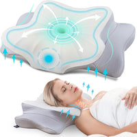 1 x RAW Customer Returns DONAMA Memory Foam Pillow Head Pillow Neck Pillow Ergonomic Side Sleeper Pillow for Side, Back Stomach Sleepers - RRP €45.37