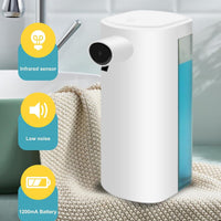 1 x RAW Customer Returns Automatic Bathroom Soap Dispenser with Infrared Sensor 350ml 2 Adjustable Levels IPX4 Waterproof No Touch USB Charging Electric Soap Dispenser for Bathroom Kitchen Office Hotel - RRP €17.99