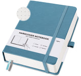 1 x RAW Customer Returns Notebooks A5 Dotted, Hardcover Dotted Notebook Journal Notebook with 320 Numbered Pages, 100 g m Ink-Resistant Thick Paper, Multi-Colored Tabs, Inside Pockets, 160 Sheets, Blue - RRP €16.08