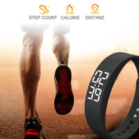 1 x RAW Customer Returns Fitness watch women men watch digital pedometer without app and mobile phone running watch calories distance fitness bracelet sports wristwatch digital watch bracelet stopwatch fitness tracker children s watch  - RRP €24.19