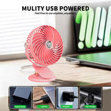 1 x RAW Customer Returns Table fan USB fan small 6000mAh battery fan quiet mini table fans, clip fan 5 speeds 720 rotation, small fan for home office camping black  - RRP €20.22