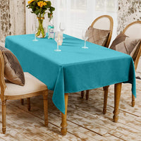 2 x Brand New BALCONY FALCON Tablecloth Square Waterproof Tablecloth Linen Look Tablecloth Washable Tablecloth Linen Table Runner Table Linen Square Rectangular Lake Blue, 140 x 180 cm  - RRP €81.98