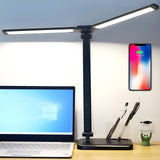 2 x RAW Customer Returns Desk lamp, LED dimmable table lamp with 5 colors and 10 brightness levels, bedside lamp with USB charging, 45-minute timer, touch control and memory function, for children, bedrooms, offices - RRP €37.92