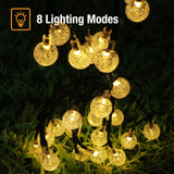 1 x RAW Customer Returns litogo Outdoor Solar String Lights, 60 LED 14M 45FT 8 Modes Outdoor Garden Lights Waterproof Solar Garden Lights Decorative Fairy Lights for Garden Patio Wedding Warm White  - RRP €15.73