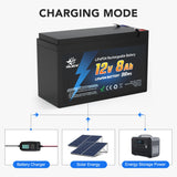 1 x RAW Customer Returns melasta 12V 8Ah LiFePO4 battery, BMS protection, rechargeable 2000 cycles deep cycle lithium battery, lithium battery, perfect replacement for lead-acid batteries for caravans, camping, solar systems, boats - RRP €48.99