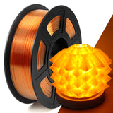 1 x RAW Customer Returns PETG filament 1.75mm, IEMAI 3D printer filament, PETG 1kg spool for 3D printers, 3D filament printing materials, transparent orange - RRP €15.62