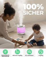 1 x RAW Customer Returns Homvana Humidifier for Bedroom, 1.8L Top-Fill, Cool Mist 30H Permanent, Children s Room Baby, BPA Free, Aroma Diffuser for Plants 7Color Night Light - RRP €30.24