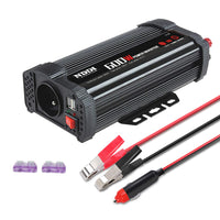 1 x RAW Customer Returns NDDI inverter 600W, voltage converter DC 12V to AC 230V, with work indicator light and 2 USB ports, suitable for mobile homes, cars, trucks etc., inverter, including car cigarette lighter plug - RRP €50.41