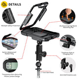 1 x RAW Customer Returns iMESTOU Waterproof Motorcycle Fork Stem Phone Mount Case 1 Ball Bike Phone Holder Anti-Theft with B Size Double Socket Arms Aluminum Ball Base for 5.5 -6.8 Cell Phones L  - RRP €38.72