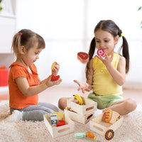 1 x RAW Customer Returns Wooden toy play kitchen accessories from 1 year Montessori toys from 1 2 3 year Role play children s kitchen accessories wood Kitchen accessories children wooden gift for boys girls - RRP €20.16