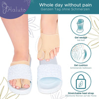 1 x RAW Customer Returns HALUTO 2in1 SET Hallux Valgus Correction Splint with Bandage Toe Separator - Toe Spreader Hallux Valgus with Ball Protection - Hallux Valgus Socks - RRP €18.14