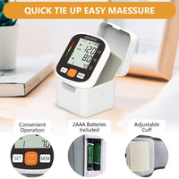 1 x RAW Customer Returns Automatic wrist blood pressure monitor blood pressure monitor, adjustable cuff 2AAA battery storage box 99 measurement memory function large LCD screen - RRP €26.21