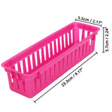 1 x RAW Customer Returns BELLE VOUS Stationery Storage Basket Plastic 12 Pieces - Storage Box Long Set Colorful - Plastic Basket Storage for Small Colored Pencils Pencils in Classroom, Desk, Office, Accessories, Makeup - RRP €22.99