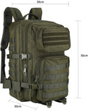 1 x RAW Customer Returns ProCase 40L Military Tactical Backpack, Large Capacity 3 Day Army Assault Pack Bag Go Bag Rucksack for Hiking Hunting, Trekking and Camping and other Outdoor Activities -Green - RRP €40.32