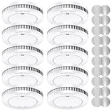 1 x RAW Customer Returns XINDUM smoke detector set of 10 with magnetic holder, T V Rheinland-certified smoke detector 10 year battery, fire alarm, smoke alarm, standalone, white - RRP €125.86