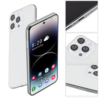 1 x RAW Customer Returns Unlocked 4G Android Phablet, I14 ProMax 6 Mobile Phone with 7 Inch Perforated Screen 4GB RAM 128 ROM 4000mAh Unlocked Mobile Phone for 12 100-240V White EU Plug Pro MAX - RRP €141.65