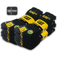 1 x RAW Customer Returns Caterpillar 12 pairs CAT REAL WORK SOCKS women s men s work socks business socks stockings size selection 35-50 43-46, 12 pairs black  - RRP €34.89