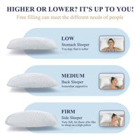 1 x RAW Customer Returns BedStory pillow, height-adjustable ergonomic pillow with memory foam flakes, premium pillowcase, neck pillow for all sleeping positions - RRP €27.42