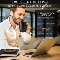 1 x RAW Customer Returns vsitoo Acrylonitrile Butadiene Styrene ABS , S3 Pro Temperature Control Smart Mug with Lid, Coffee Mug Warmer with Cup for Desk Home Office, App Controlled Heated Coffee Mug, Self Heating Coffee Mug, 325 ml - RRP €150.9