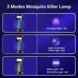 1 x RAW Customer Returns Solar Mosquito Repellent Electric, 3 IN 1 UV Mosquito Trap, 4200V USB Mosquito Lamp IP66 Waterproof Electric Fly Trap for Office Bedroom Kitchen Balcony Gardens Camping Indoor Outdoor, Purple - RRP €49.99