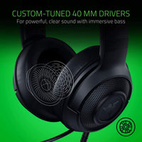 1 x RAW Customer Returns Razer Kraken X Lite Ultralight Gaming Headset 7.1 Surround Sound - Lightweight Aluminum Frame - Bendable Cardioid Microphone - for PC, PS4, PS5, Switch, Xbox One, Xbox Series X S, Mobile - Black - RRP €38.39