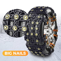 1 x RAW Customer Returns WYRIAZA snow chains universal 165-265MM, snow chains 6 pieces, snow chains quick assembly car wide tires, snow chains 205 55 R16, upgrade spikes - black - RRP €65.99