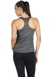 1 x RAW Customer Returns icyzone women s sports top yoga tank top racerback top running fitness functional shirt, 3-pack S, Charcoal Burgundy Turf Green  - RRP €26.59