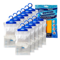 1 x RAW Customer Returns ANSIO Wardrobe Dehumidifier Hanging Bags 12 Pack Trap Condensation Dehumidifier for Moisture Mold Bedroom Caravan Bathroom Basement Office - 210g each - RRP €25.18