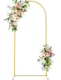 2 x RAW Customer Returns Wokceer 1.8m Wedding Arch Backdrop Stand Square Gold Metal Arch Backdrop for Wedding Ceremony Outdoor Indoor Flower Balloon Arch Decoration - RRP €95.98