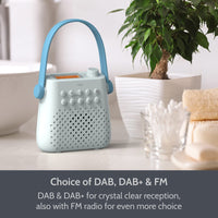 1 x RAW Customer Returns Portable DAB Radio, DAB Plus DAB Radio, FM Radio, Shower Speaker, Water Resistant, Battery Powered IPX5 Radio, Shower Radio, USB Type-C charging with up to 15 hours of playback time - RRP €35.28