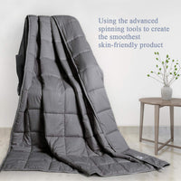 1 x RAW Customer Returns BUZIO weighted blanket 135x200cm gray for adults perfect for relaxation falling asleep faster and better Reduces stress and anxiety, 7kg - RRP €59.99