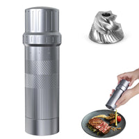 1 x RAW Customer Returns Luvan Professional Grade Pepper Mill, External Adjustable Coarseness Manual Pepper Mill Mill, Heavy Duty Aluminum Coarse Pepper Mill Refillable, Spice Mill with Stainless Steel Ridges Grey  - RRP €74.78