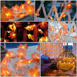 2 x Brand New ZOESURE 4M maple leaf fairy lights, 40LED maple leaf fairy lights, autumn fairy lights, maple leaf garland, autumn decoration, battery operated leaf garland lights for Christmas, wedding party - RRP €40.8