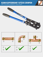 1 x RAW Customer Returns AMZCNC professional pressing pliers V-contour 12-15-18-22-28 set pressing tool, for composite pipes with V-contour fittings, jaw inserts V12, V15, V18, V22, V28 incl V-contour 12-15-18-22-28  - RRP €98.93