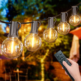 1 x RAW Customer Returns Yuusei 60M Outdoor String Lights with Remote Control, 100 4 G40 Waterproof Plastic Bulbs with IP45, Warmwei 2500K Outdoor String Lights for Terrace Party Christmas Wedding - RRP €126.99