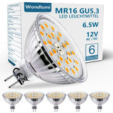 1 x RAW Customer Returns Wondlumi MR16 GU5.3 LED lamps 12V 6.5W cold white 6000K LED bulbs 700LM AC DC light source replaces 60W halogen lamp non-dimmable pack of 6 - RRP €24.19