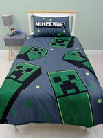 1 x RAW Customer Returns Minecraft Kids Single Duvet Cover Set Reversible Game Bedding - RRP €31.21