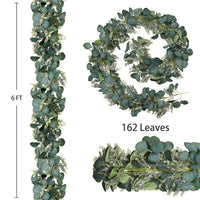 1 x RAW Customer Returns Briful Artificial Plant Artificial Eucalyptus Plant Garland Eucalyptus Vines Hanging Garland Decoration for Wedding Bathroom Garden Kitchen Decoration 1PC 182CM - RRP €33.12