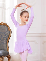 1 x RAW Customer Returns Beyove Girls Ballet Clothing Backless Ballet Dress Cotton Long Sleeve Ballet Leotard Ballet Suit Children s Dance Dress Dance Bodysuit with Skirt Tutu Purple 120 - RRP €20.77