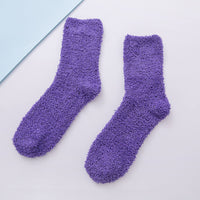 1 x Brand New LERTREEUK 5 Pairs Women s Fleece Socks Purple  - RRP €22.8