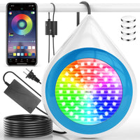 1 x RAW Customer Returns YOUYE IP68 12V Color Changing RGB LED Pendant Lights, Dimmable Submersible Pool Lights, with APP Control, Compatible with Steel Frame, 16.4ft Cable - RRP €29.75