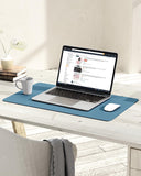 1 x RAW Customer Returns YSAGi Desk Pad, Mouse Pad with Leather and Non-Slip Suede, Multifunctional Office Mouse Pad Laptop Writing Pad, Table Protection Pad for Office Home Office Azure Blue, 60x35cm  - RRP €13.1