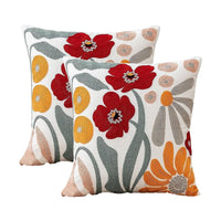 1 x RAW Customer Returns Enafad cushion cover 45 x 45 cm cushion cover flowers cushion set of 2 - RRP €19.86