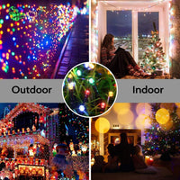 1 x RAW Customer Returns Joomer Solar Outdoor Fairy Lights, 22M 200 LED IP65 Waterproof Christmas Outdoor Fairy Lights 8 Mode Balcony Decoration for Garden, Gate, Yard, Wedding, Party Pack of 2, Warm White  - RRP €21.17